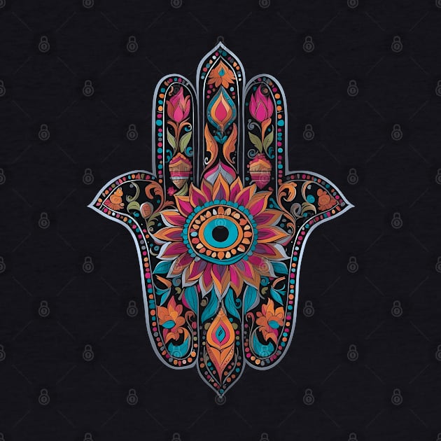 Mandala Hamsa Hand by VivaLaRetro